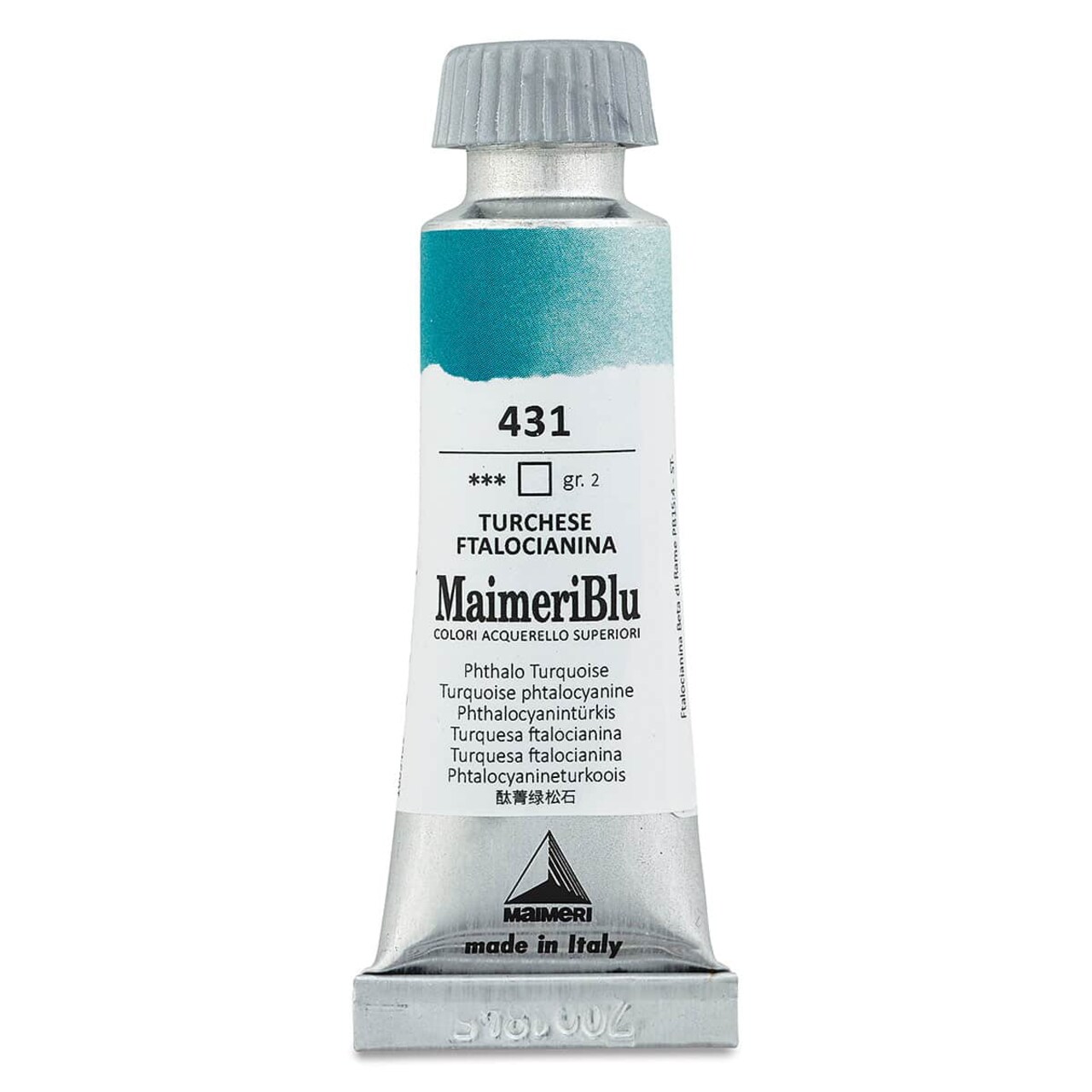 Maimeri Blu Artist Watercolor - Phthalo Turquoise, 12 ml Tube